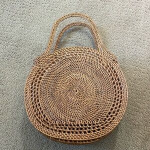 Like New Urban Outfitters Risa Straw Circle Handbag